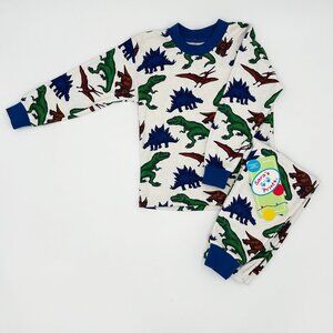 NWT Sara's Prints Toddler Boys Dinosaur Print Loose fit Pajama Set Size 2
